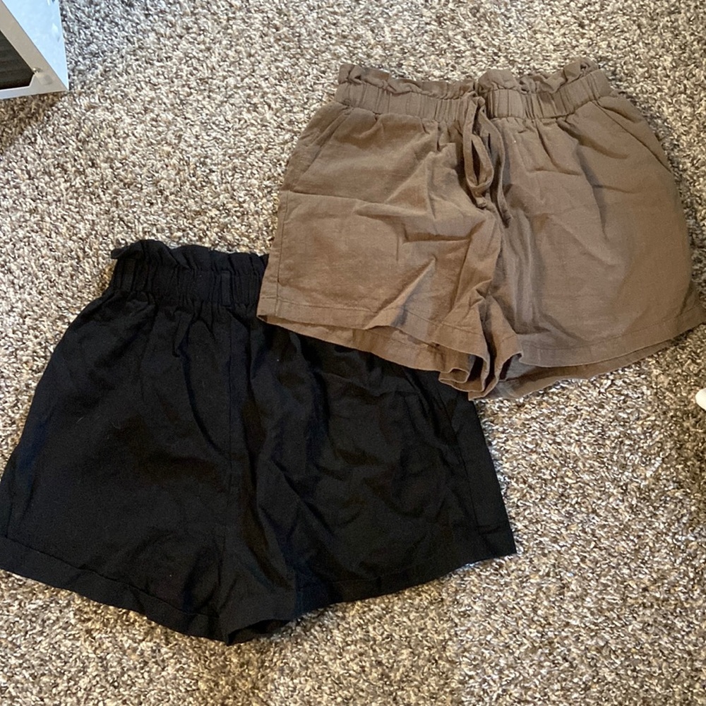 Both pairs together, size XS paper bag type shorts.